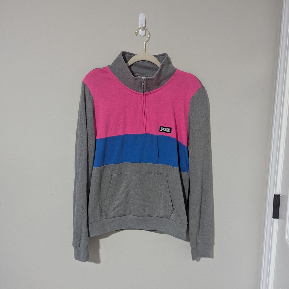 Pink and Blue Women's Sweater